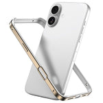 金屬混合矽膠四角防震散熱手機框架殼，適用於 iPhone 16 Pro Max、iPhone 16 Pro、iPhone 16 Plus、iPhone 16