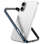 金屬混合矽膠四角防震散熱手機框架殼，適用於 iPhone 16 Pro Max、iPhone 16 Pro、iPhone 16 Plus、iPhone 16