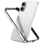 金屬混合矽膠四角防震散熱手機框架殼，適用於 iPhone 16 Pro Max、iPhone 16 Pro、iPhone 16 Plus、iPhone 16