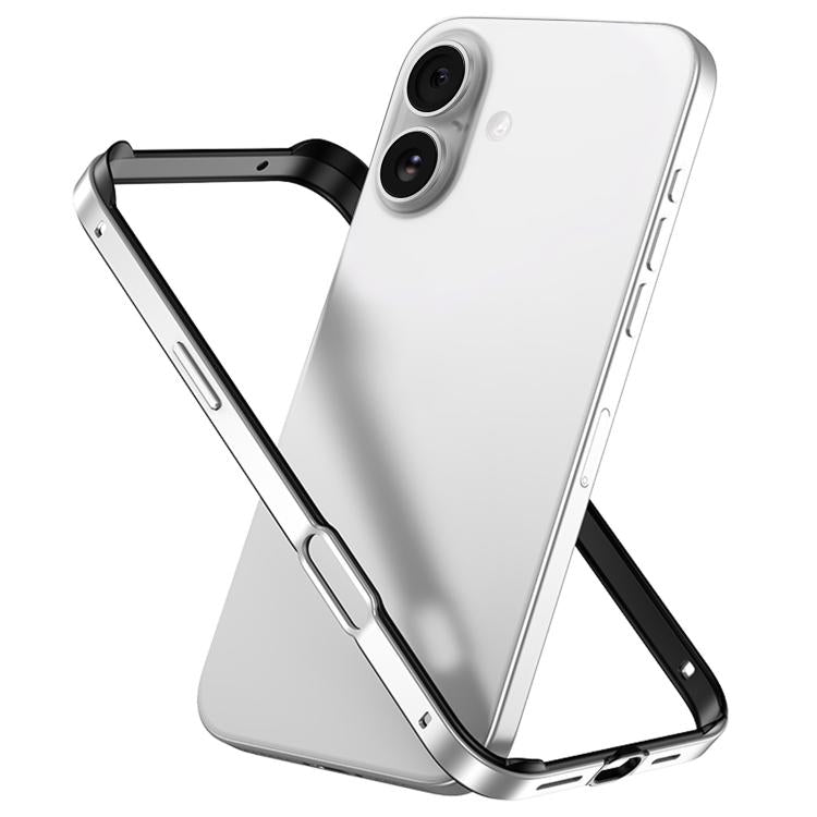 金屬混合矽膠四角防震散熱手機框架殼，適用於 iPhone 16 Pro Max、iPhone 16 Pro、iPhone 16 Plus、iPhone 16