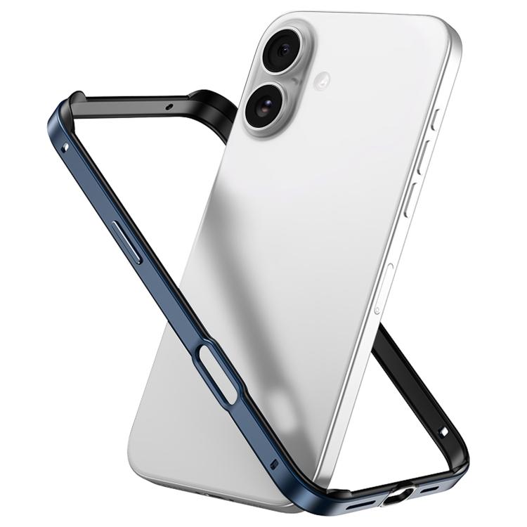 金屬混合矽膠四角防震散熱手機框架殼，適用於 iPhone 16 Pro Max、iPhone 16 Pro、iPhone 16 Plus、iPhone 16
