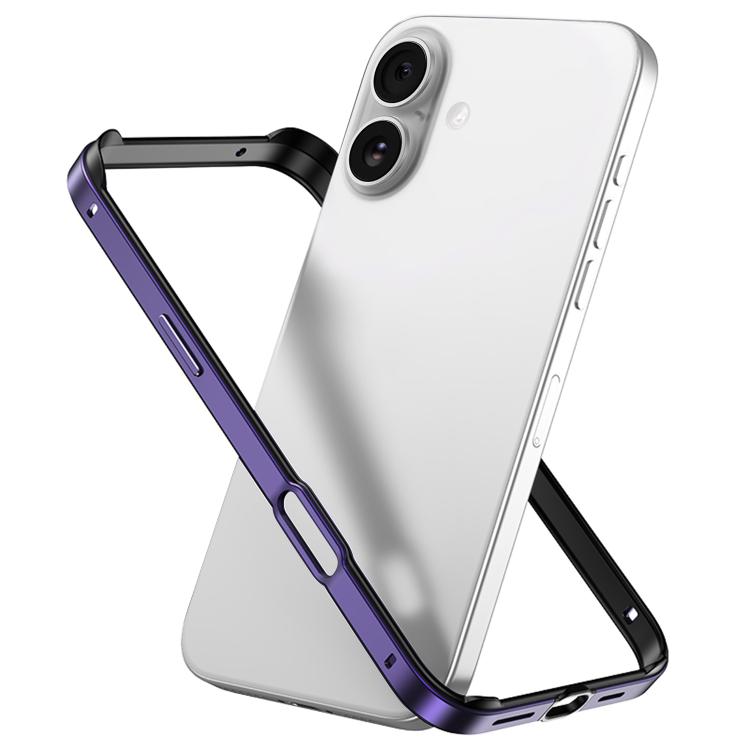 金屬混合矽膠四角防震散熱手機框架殼，適用於 iPhone 16 Pro Max、iPhone 16 Pro、iPhone 16 Plus、iPhone 16