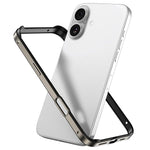 金屬混合矽膠四角防震散熱手機框架殼，適用於 iPhone 16 Pro Max、iPhone 16 Pro、iPhone 16 Plus、iPhone 16
