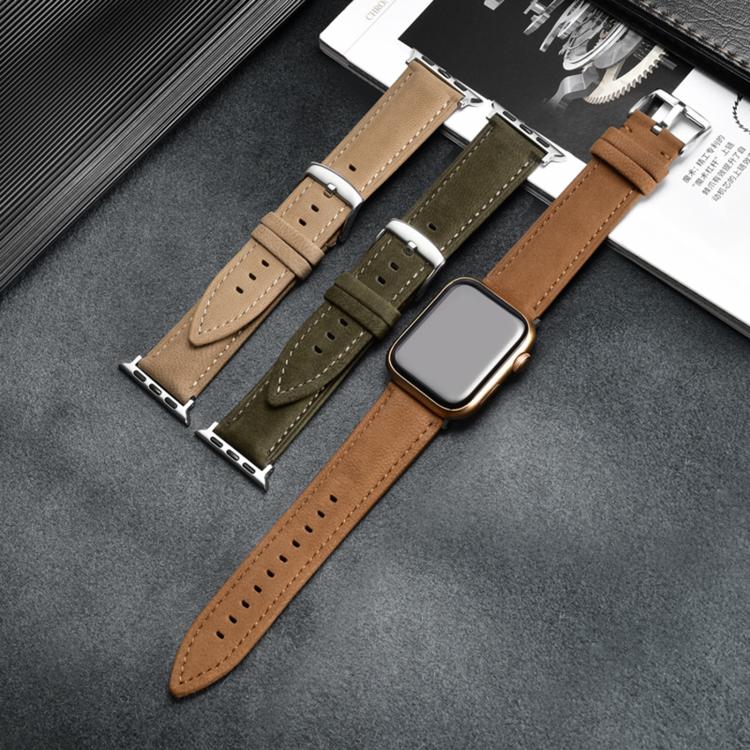 Double-Sided Suede Genuine Leather Watch Band, For Apple Watch 46mm / 49mm / 45mm / 44mm, For Apple Watch 42mm / 41mm / 40mm / 38mm