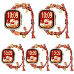新年珠繩編織錶帶，適用 Apple Watch 46mm / 49mm / 45mm / 44mm，適用 Apple Watch 42mm / 41mm / 40mm / 38mm