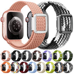 現代風格磁吸扣織尼龍錶帶，適用於 Apple Watch 46mm / 49mm / 45mm / 44mm，適用於 Apple Watch 42mm / 41mm / 40mm / 38mm