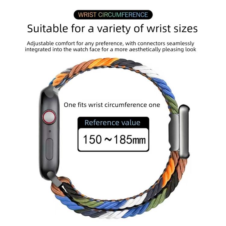 現代風格磁吸扣織尼龍錶帶，適用於 Apple Watch 46mm / 49mm / 45mm / 44mm，適用於 Apple Watch 42mm / 41mm / 40mm / 38mm