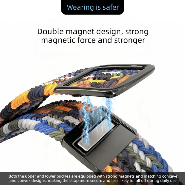 現代風格磁吸扣織尼龍錶帶，適用於 Apple Watch 46mm / 49mm / 45mm / 44mm，適用於 Apple Watch 42mm / 41mm / 40mm / 38mm