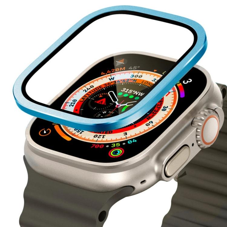 鈦金屬框架鋼化玻璃錶膜，適用於 Apple Watch Ultra 49mm