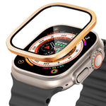 鈦金屬框架鋼化玻璃錶膜，適用於 Apple Watch Ultra 49mm