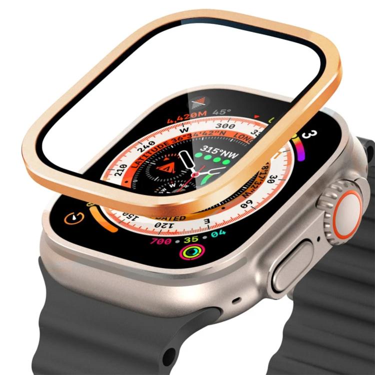 鈦金屬框架鋼化玻璃錶膜，適用於 Apple Watch Ultra 49mm