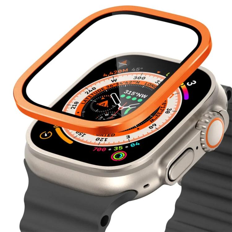 鈦金屬框架鋼化玻璃錶膜，適用於 Apple Watch Ultra 49mm