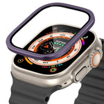 鈦金屬框架鋼化玻璃錶膜，適用於 Apple Watch Ultra 49mm