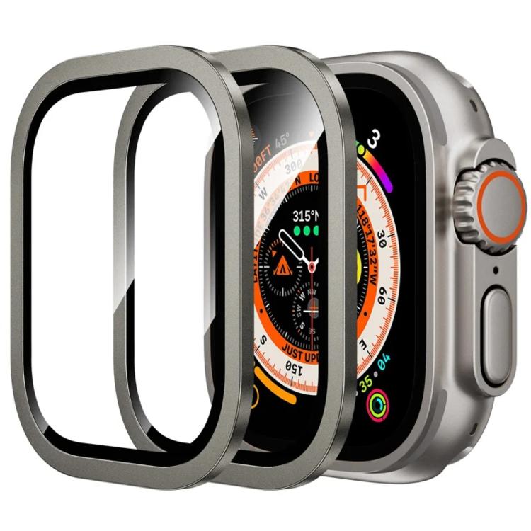 鈦金屬框架鋼化玻璃錶膜，適用於 Apple Watch Ultra 49mm