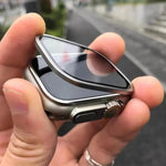 鈦金屬框架鋼化玻璃錶膜，適用於 Apple Watch Ultra 49mm