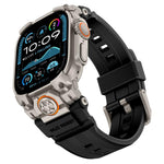 金屬定制裝甲矽膠錶帶，適用於 Apple Watch Ultra 3 / 2 / 1 49mm