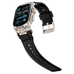 金屬定制裝甲矽膠錶帶，適用於 Apple Watch Ultra 3 / 2 / 1 49mm