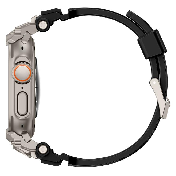 金屬定制裝甲矽膠錶帶，適用於 Apple Watch Ultra 3 / 2 / 1 49mm