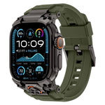 金屬定制裝甲矽膠錶帶，適用於 Apple Watch Ultra 3 / 2 / 1 49mm