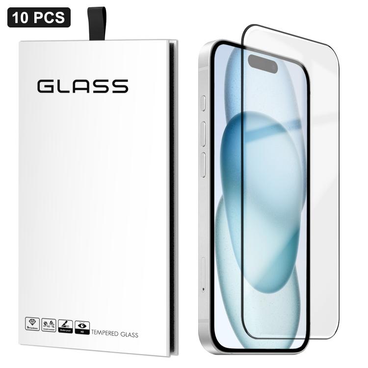 10片裝 0.18mm 超薄超聲波高清絲印高鋁厚膠鋼化玻璃膜，適用於 iPhone 17e / 16e，適用於 iPhone 17 Pro Max，適用於 iPhone 17 Pro，適用於 iPhone 17，適用於 iPhone Air，適用於 iPhone 16 Pro Max，適用於 iPhone 16 Pro，適用於 iPhone 16 Plus