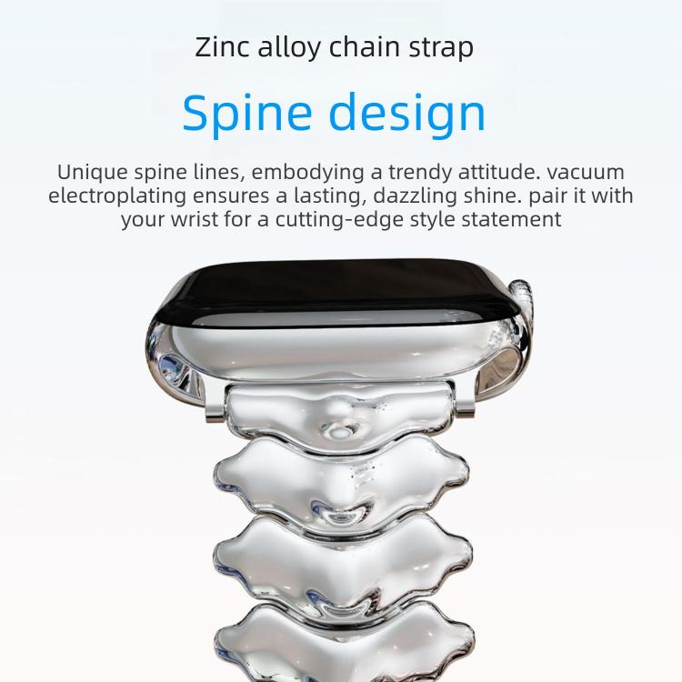 龍脊蝴蝶扣鋅合金錶帶，適用於 Apple Watch 46mm / 49mm / 45mm / 44mm，適用於 Apple Watch 42mm / 41mm / 40mm / 38mm