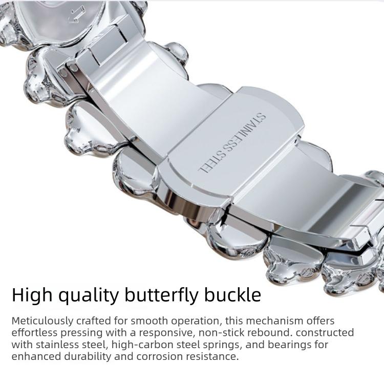 龍脊蝴蝶扣鋅合金錶帶，適用於 Apple Watch 46mm / 49mm / 45mm / 44mm，適用於 Apple Watch 42mm / 41mm / 40mm / 38mm