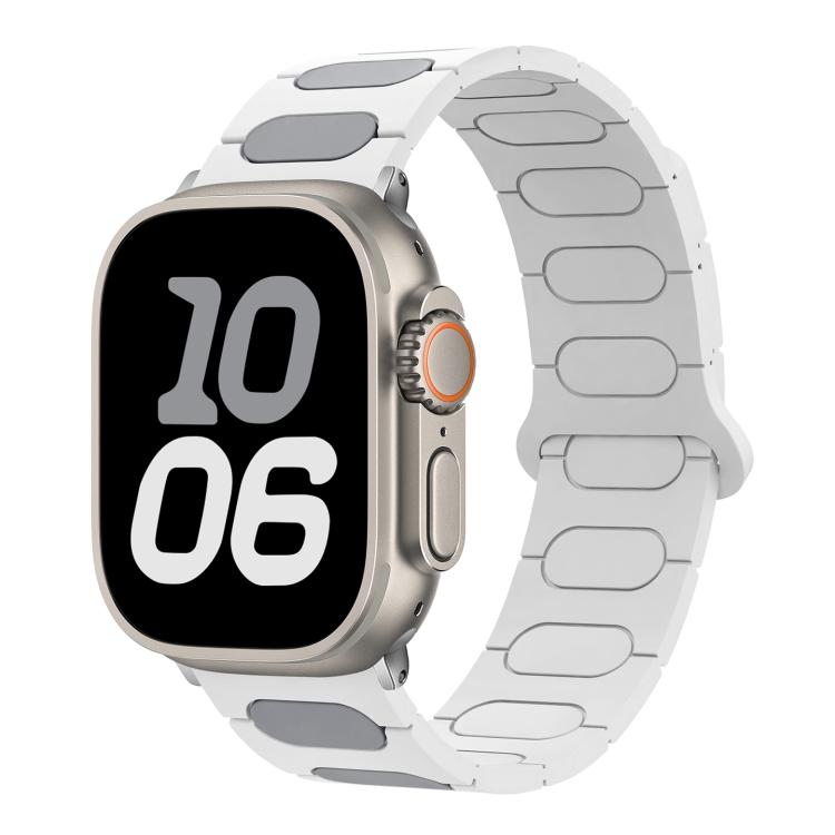 橢圓形磁性矽膠錶帶，適用於 Apple Watch 46mm / 49mm / 45mm / 44mm，適用於 Apple Watch 42mm / 41mm / 40mm / 38mm