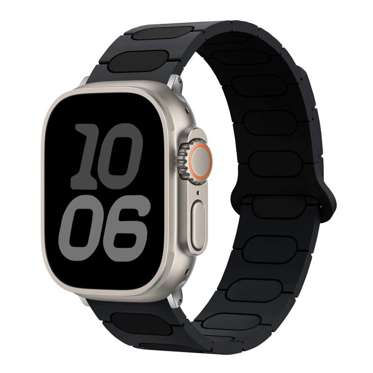 橢圓形磁性矽膠錶帶，適用於 Apple Watch 46mm / 49mm / 45mm / 44mm，適用於 Apple Watch 42mm / 41mm / 40mm / 38mm