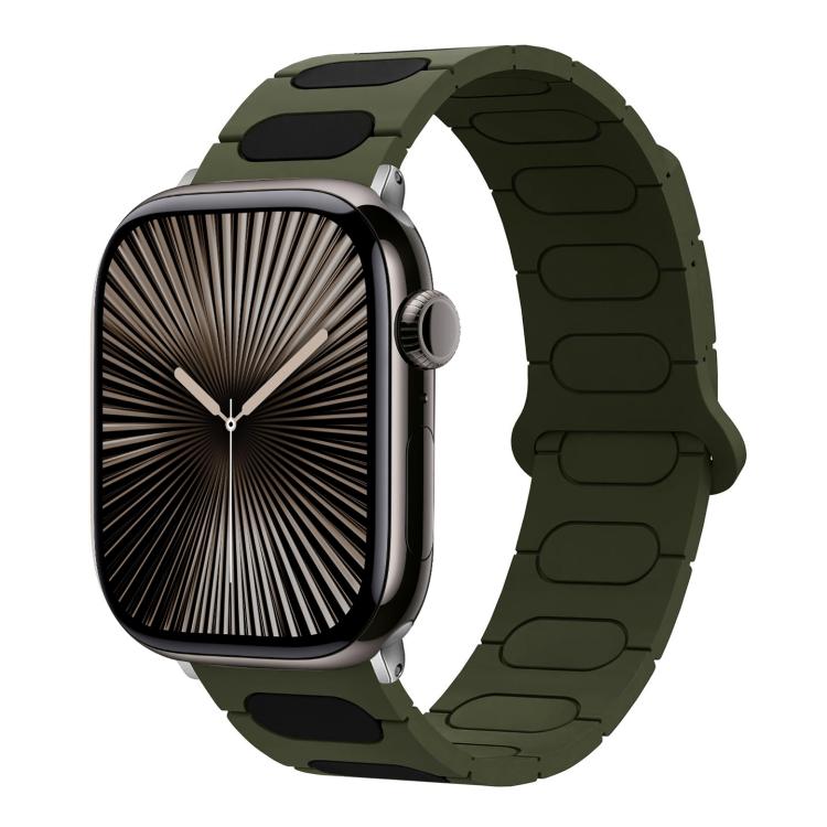 橢圓形磁性矽膠錶帶，適用於 Apple Watch 46mm / 49mm / 45mm / 44mm，適用於 Apple Watch 42mm / 41mm / 40mm / 38mm