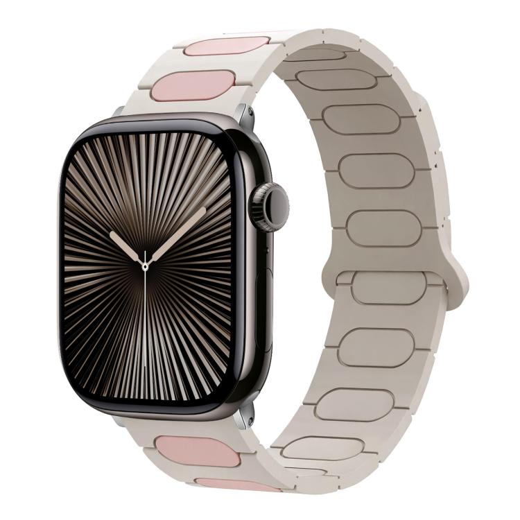 橢圓形磁性矽膠錶帶，適用於 Apple Watch 46mm / 49mm / 45mm / 44mm，適用於 Apple Watch 42mm / 41mm / 40mm / 38mm