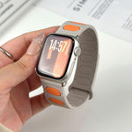 橢圓形磁性矽膠錶帶，適用於 Apple Watch 46mm / 49mm / 45mm / 44mm，適用於 Apple Watch 42mm / 41mm / 40mm / 38mm