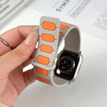 橢圓形磁性矽膠錶帶，適用於 Apple Watch 46mm / 49mm / 45mm / 44mm，適用於 Apple Watch 42mm / 41mm / 40mm / 38mm