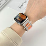 橢圓形磁性矽膠錶帶，適用於 Apple Watch 46mm / 49mm / 45mm / 44mm，適用於 Apple Watch 42mm / 41mm / 40mm / 38mm
