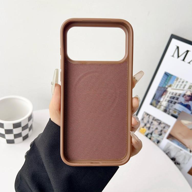 官方科技布紋側貼 TPU 磁吸手機殼，無 AI 相機按鈕，適用於 iPhone 17 Pro Max、iPhone 17 Pro、iPhone 17、iPhone Air、iPhone 16 Pro Max、iPhone 16 Pro、iPhone 16、iPhone 15 Pro Max