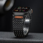 長骨架 W 型磁性不鏽鋼錶帶，適用於 Apple Watch 46mm / 49mm / 45mm / 44mm