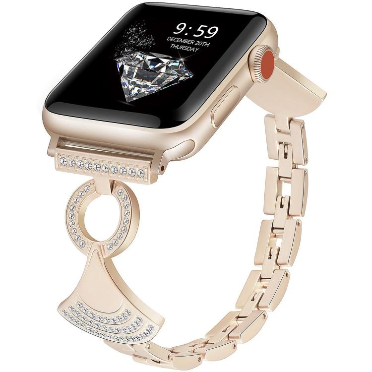 貝殼鑲嵌鑽石金屬錶帶，適用於 Apple Watch 46mm / 49mm / 45mm / 44mm，適用於 Apple Watch 42mm / 41mm / 40mm / 38mm