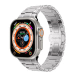 機械風格蝴蝶扣金屬錶帶，適用於 Apple Watch 46mm / 49mm / 45mm / 44mm，適用於 Apple Watch 42mm / 41mm / 40mm / 38mm