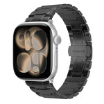 機械風格蝴蝶扣金屬錶帶，適用於 Apple Watch 46mm / 49mm / 45mm / 44mm，適用於 Apple Watch 42mm / 41mm / 40mm / 38mm