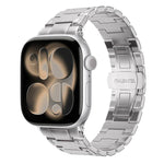 機械風格蝴蝶扣金屬錶帶，適用於 Apple Watch 46mm / 49mm / 45mm / 44mm，適用於 Apple Watch 42mm / 41mm / 40mm / 38mm