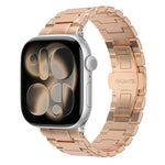 機械風格蝴蝶扣金屬錶帶，適用於 Apple Watch 46mm / 49mm / 45mm / 44mm，適用於 Apple Watch 42mm / 41mm / 40mm / 38mm