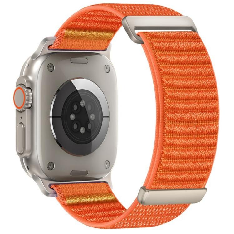 兩段式山形圖案魔鬼氈尼龍錶帶，適用 Apple Watch 46mm / 49mm / 45mm / 44mm，適用 Apple Watch 42mm / 41mm / 40mm / 38mm