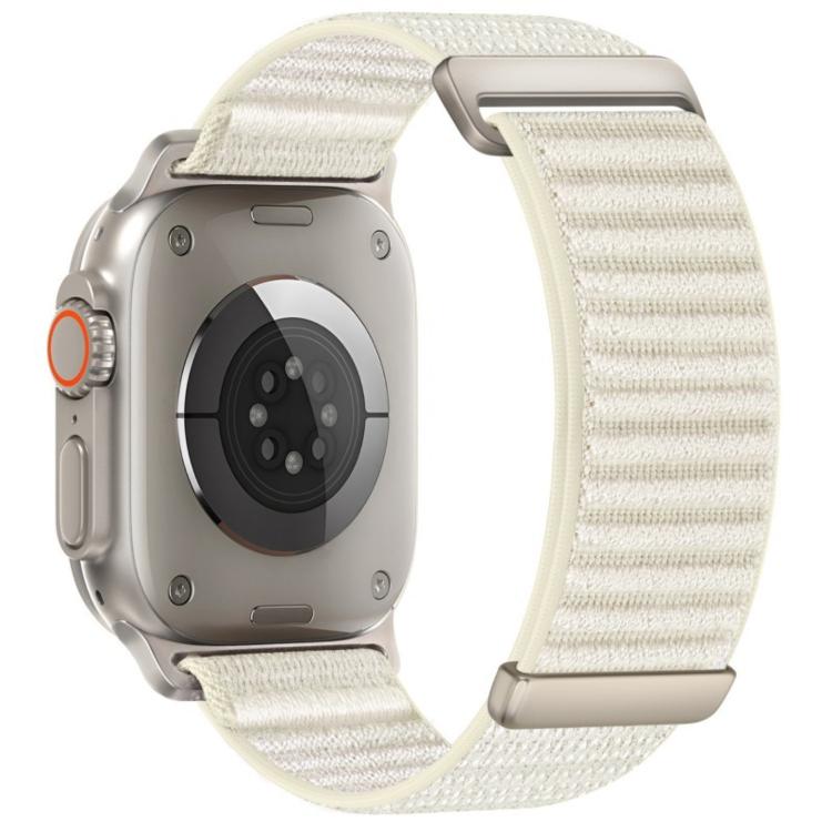 兩段式山形圖案魔鬼氈尼龍錶帶，適用 Apple Watch 46mm / 49mm / 45mm / 44mm，適用 Apple Watch 42mm / 41mm / 40mm / 38mm