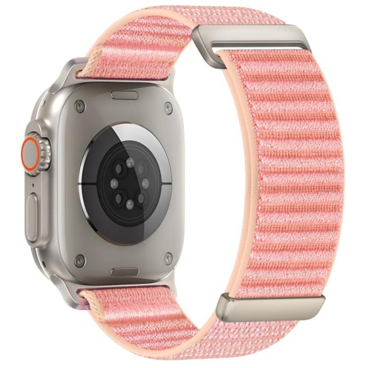 兩段式山形圖案魔鬼氈尼龍錶帶，適用 Apple Watch 46mm / 49mm / 45mm / 44mm，適用 Apple Watch 42mm / 41mm / 40mm / 38mm