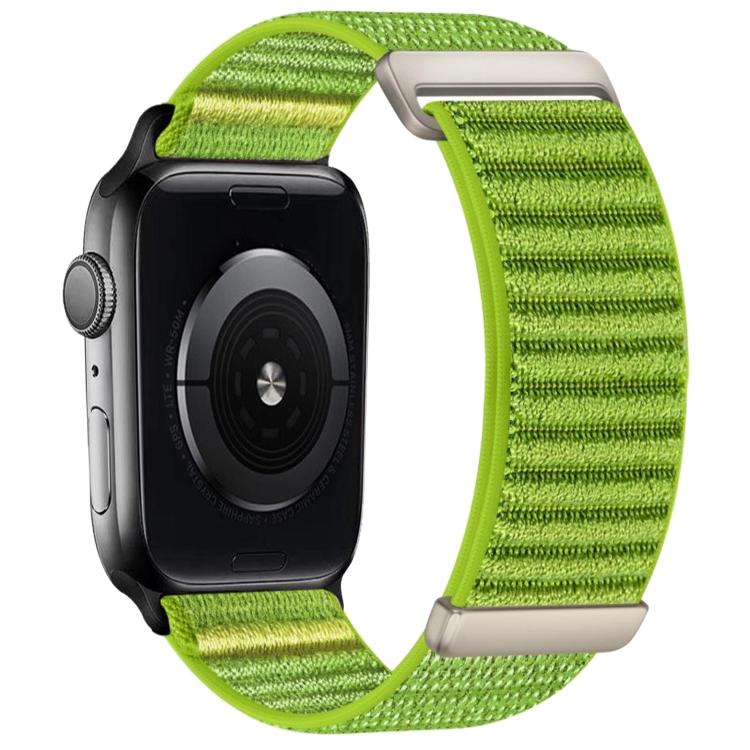 兩段式山形圖案魔鬼氈尼龍錶帶，適用 Apple Watch 46mm / 49mm / 45mm / 44mm，適用 Apple Watch 42mm / 41mm / 40mm / 38mm