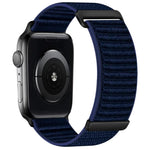 兩段式山形圖案魔鬼氈尼龍錶帶，適用 Apple Watch 46mm / 49mm / 45mm / 44mm，適用 Apple Watch 42mm / 41mm / 40mm / 38mm