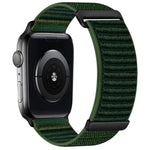 兩段式山形圖案魔鬼氈尼龍錶帶，適用 Apple Watch 46mm / 49mm / 45mm / 44mm，適用 Apple Watch 42mm / 41mm / 40mm / 38mm