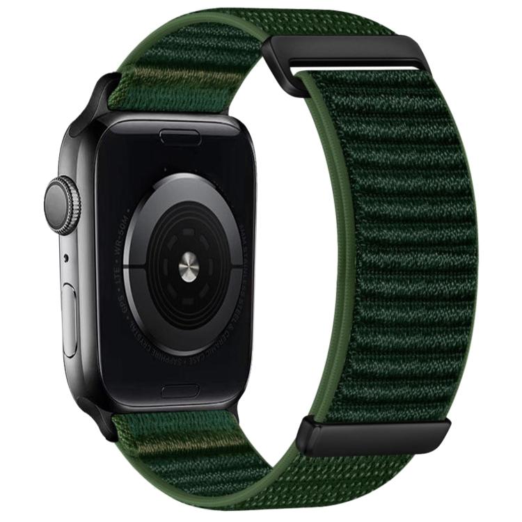 兩段式山形圖案魔鬼氈尼龍錶帶，適用 Apple Watch 46mm / 49mm / 45mm / 44mm，適用 Apple Watch 42mm / 41mm / 40mm / 38mm