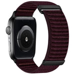 兩段式山形圖案魔鬼氈尼龍錶帶，適用 Apple Watch 46mm / 49mm / 45mm / 44mm，適用 Apple Watch 42mm / 41mm / 40mm / 38mm