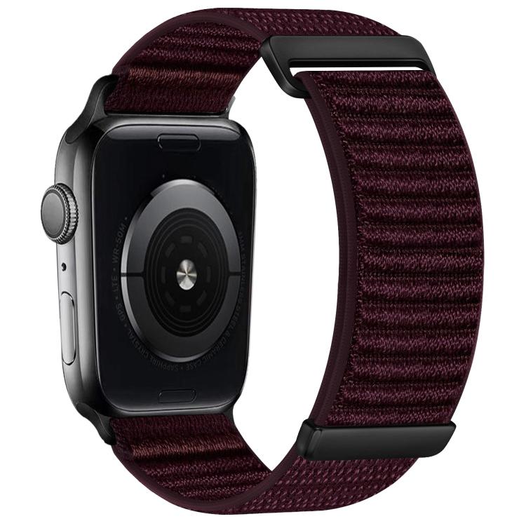 兩段式山形圖案魔鬼氈尼龍錶帶，適用 Apple Watch 46mm / 49mm / 45mm / 44mm，適用 Apple Watch 42mm / 41mm / 40mm / 38mm