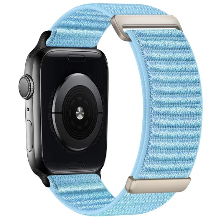 兩段式山形圖案魔鬼氈尼龍錶帶，適用 Apple Watch 46mm / 49mm / 45mm / 44mm，適用 Apple Watch 42mm / 41mm / 40mm / 38mm